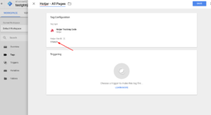 Google Tag Manager Hotjar tag configuration with site ID and All Pages trigger
