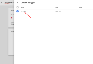 Google Tag Manager Hotjar tag fields including the site ID
